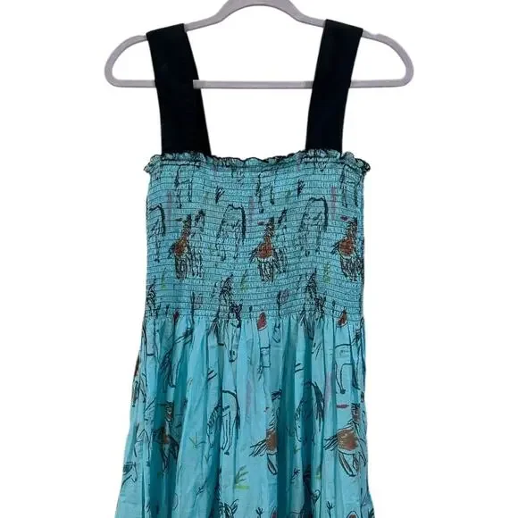 RACHEL ANTONOFF Clarice Smock Tank Dress In Horse Print - Picture 3 of 7
